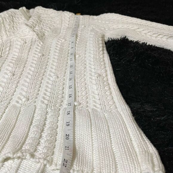 Leo and Nicole White Knit Sweater - Picture 6 of 9